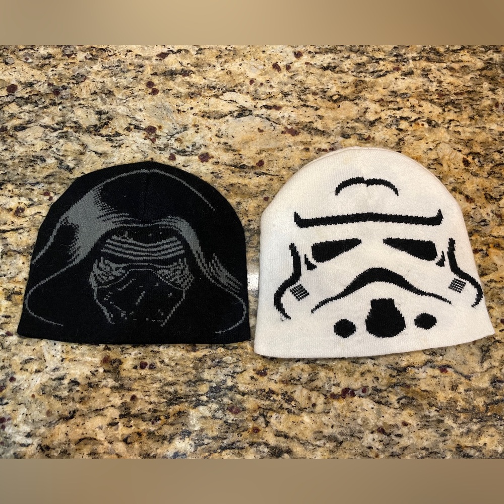 2 Youth Star Wars Beanies - Storm Trooper and Kylo Ren